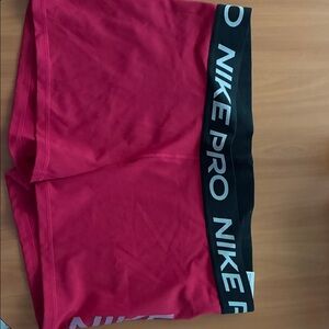 Nike Red Training Shorts with Black Waistband